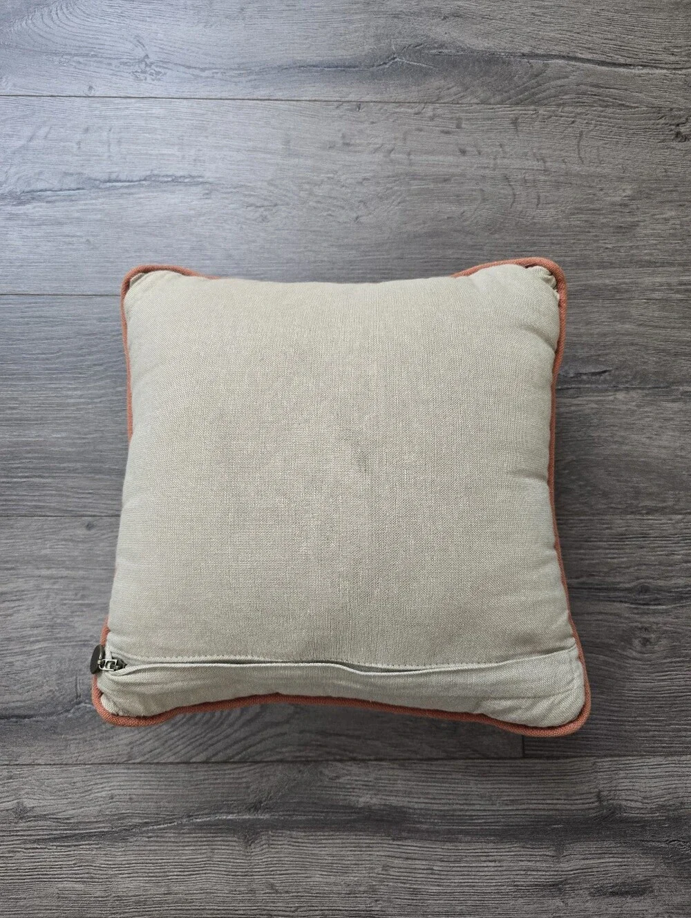 Pier 1 Accent Pillow Owl Embroidered Beaded Neutral Colors Fall